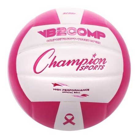 CHAMPION SPORTS Champion Sports VB2PK Composite Volleyball - Pink & White VB2PK